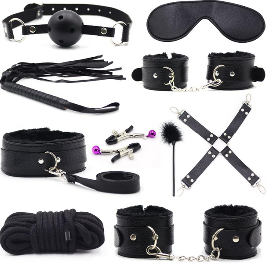 Set Kit 10 en 1 - Bondage/Sadomasoquismo
